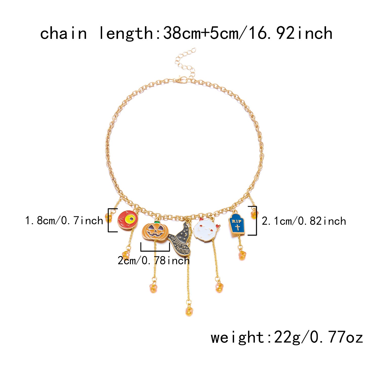 Wholesale  Halloween Gothic Skull  Necklace