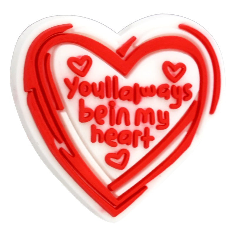 Wholesale  Random 100pcs/pack Valentine' s Day Beaded Series  Focal Beads