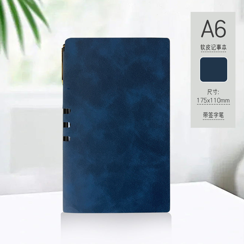 Wholesale A6 notebook with leather cover,  small notebook