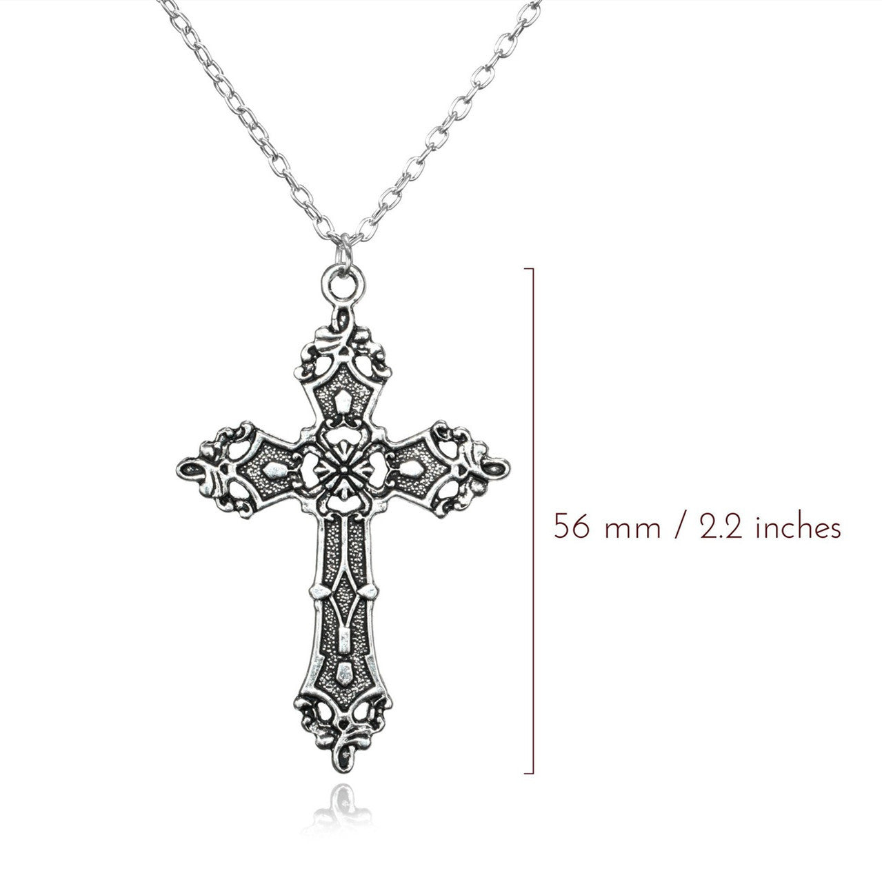 Wholesale  Baroque Cross Vintage Bohemian 1980 Madonna Pendant Gothic Necklace