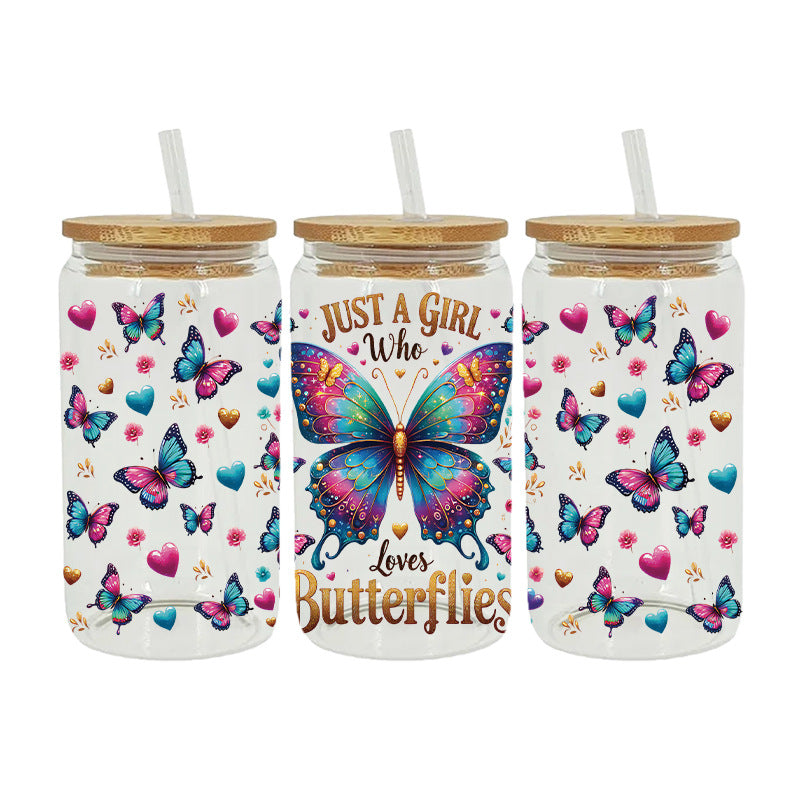 Wholesale UV transfer sticker for glass cups sticker 16OZ UV DTF WRAPS
