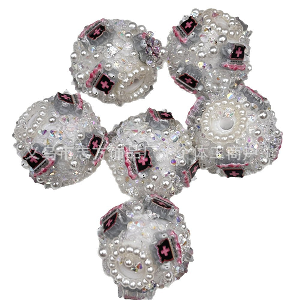 Wholesale 30pcs/pack flower ball DIY beaded