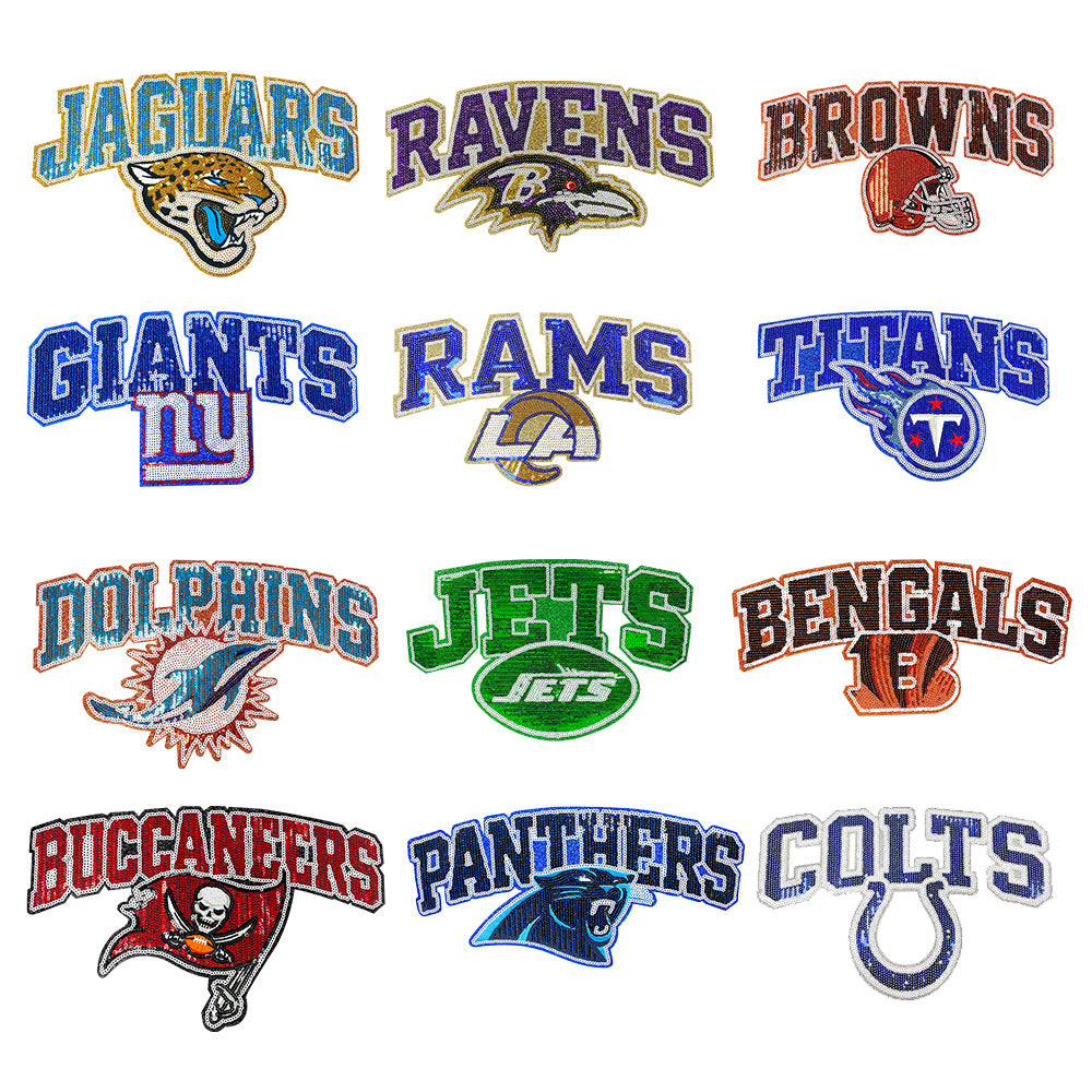Wholesale Sequin Embroidered Patch DIY Iron On Applique For ets And Bags DIY Patches