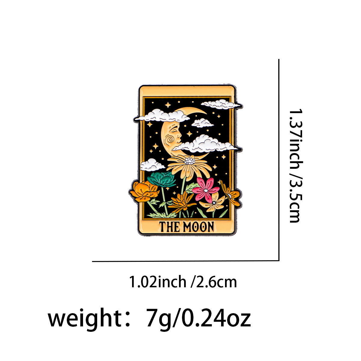 Wholesale Moon Flower Cartoon Brooch