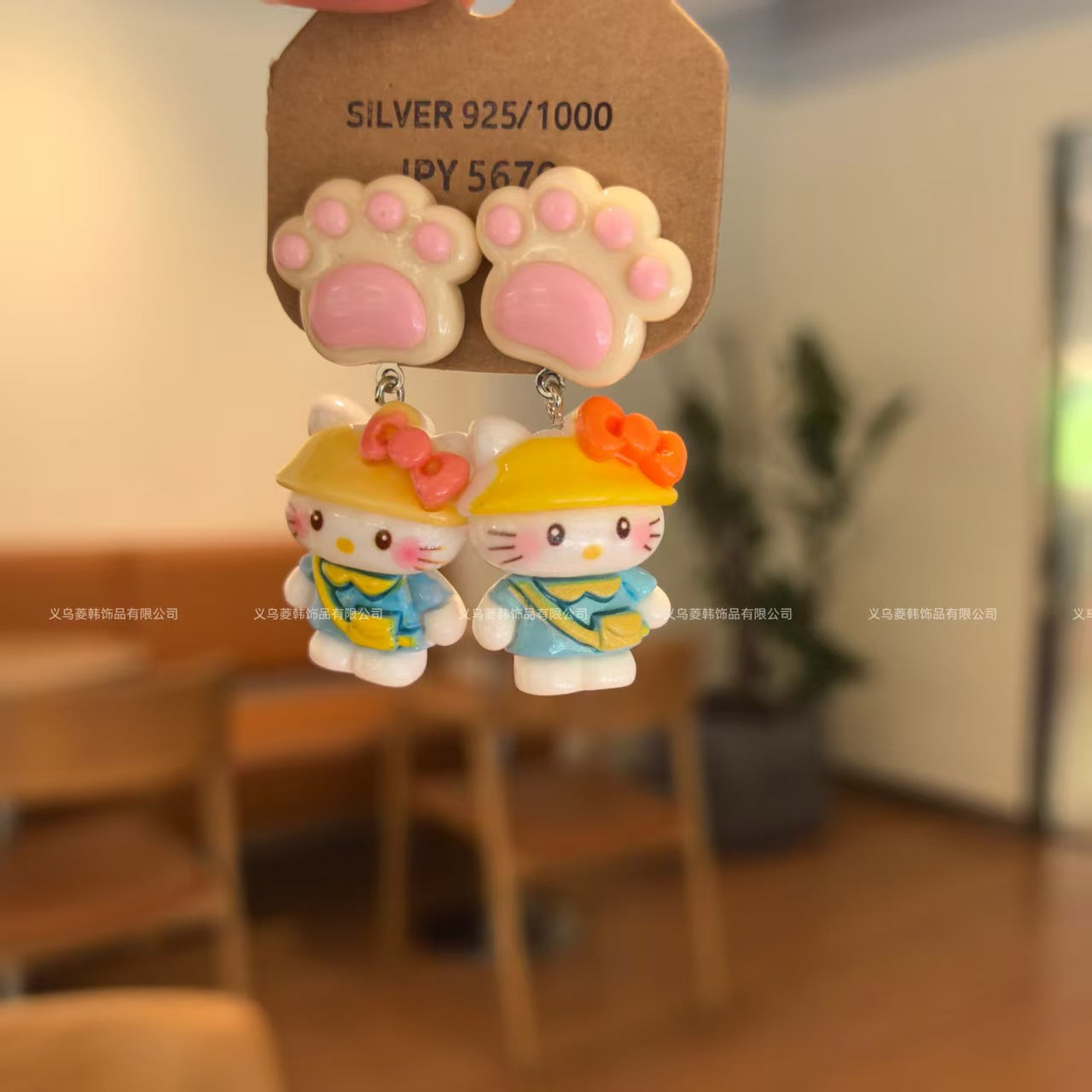 Wholesale Handmade 925 silver needle summer cartoon earrings small fresh earrings sweet