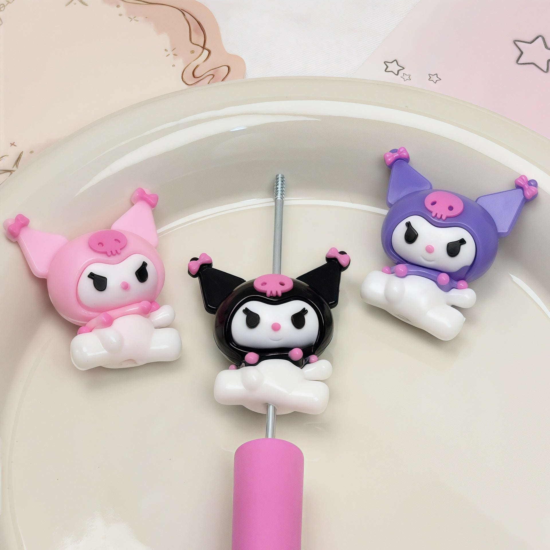 Wholesale Cartoon Perforated 3D Cute Rubber Beads DIY Beads OLY Exclusive