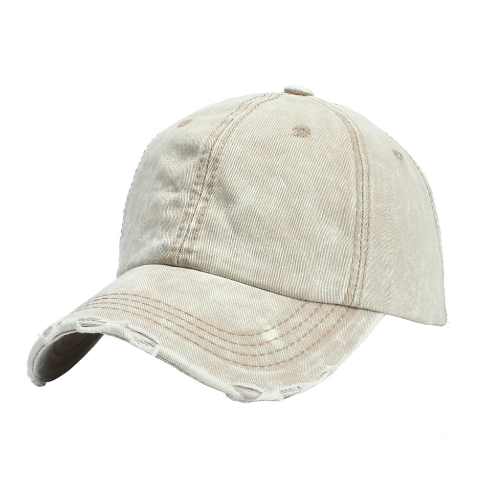 Wholesale Washed Cotton Perforated Denim Cotton Baseball Cap