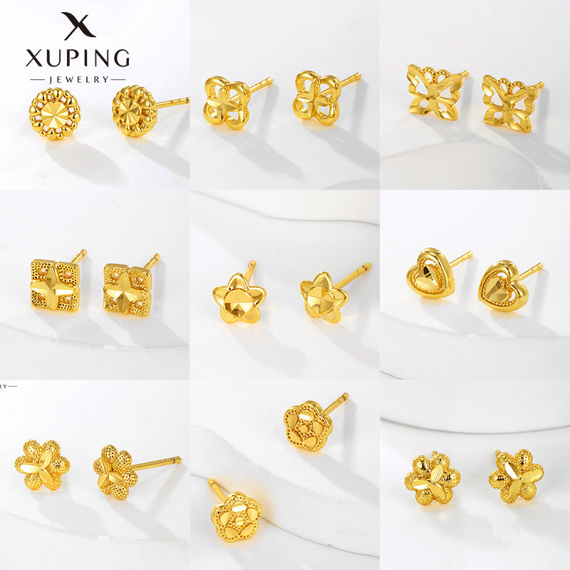 Wholesale Alloy Flower Simple and Compact Mini Summer High-end Fashion Earrings