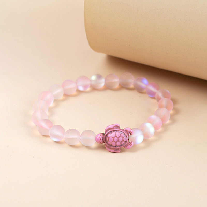 Wholesale Source Ins Style Niche Design Colorful Turtle Translucent Male and Female Couple Bracelets