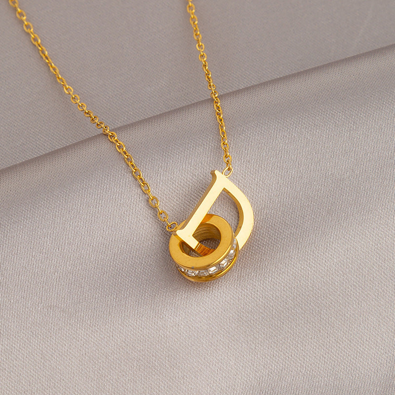 Wholesale Gold Titanium Steel Necklace for Women,  Non-Fading