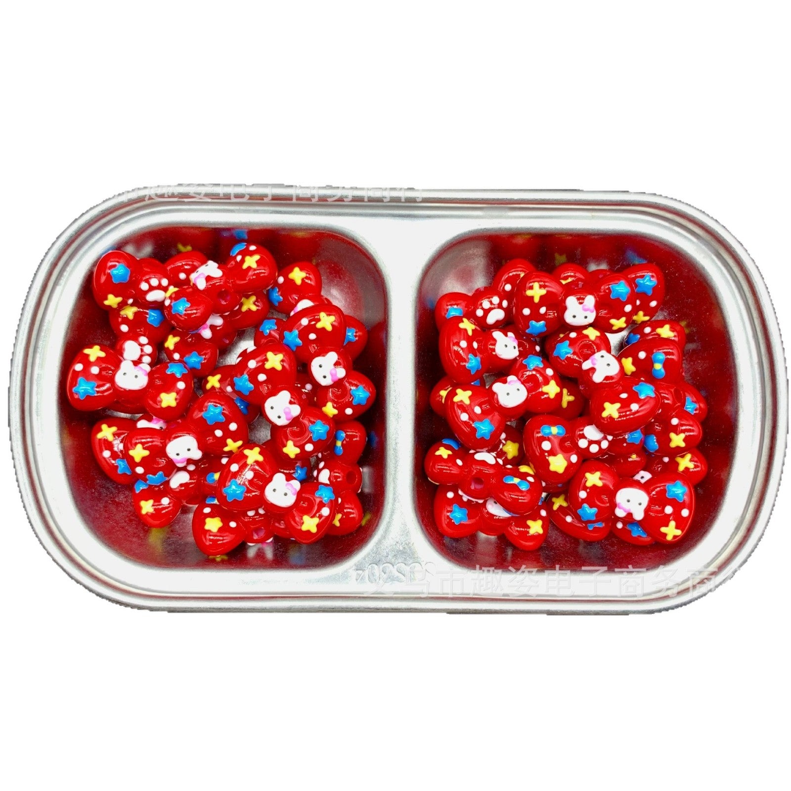 Wholesale  10pcs   Hand-painted beaded bow  Acrylic Beads