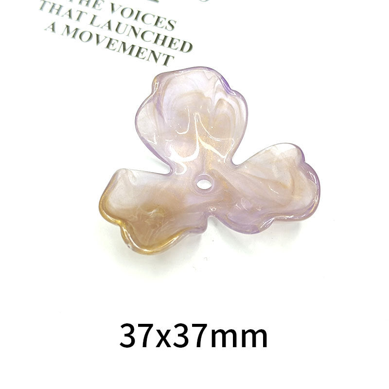 Wholesale 36mm 10pcs/pack Three Petal Acrylic Beads