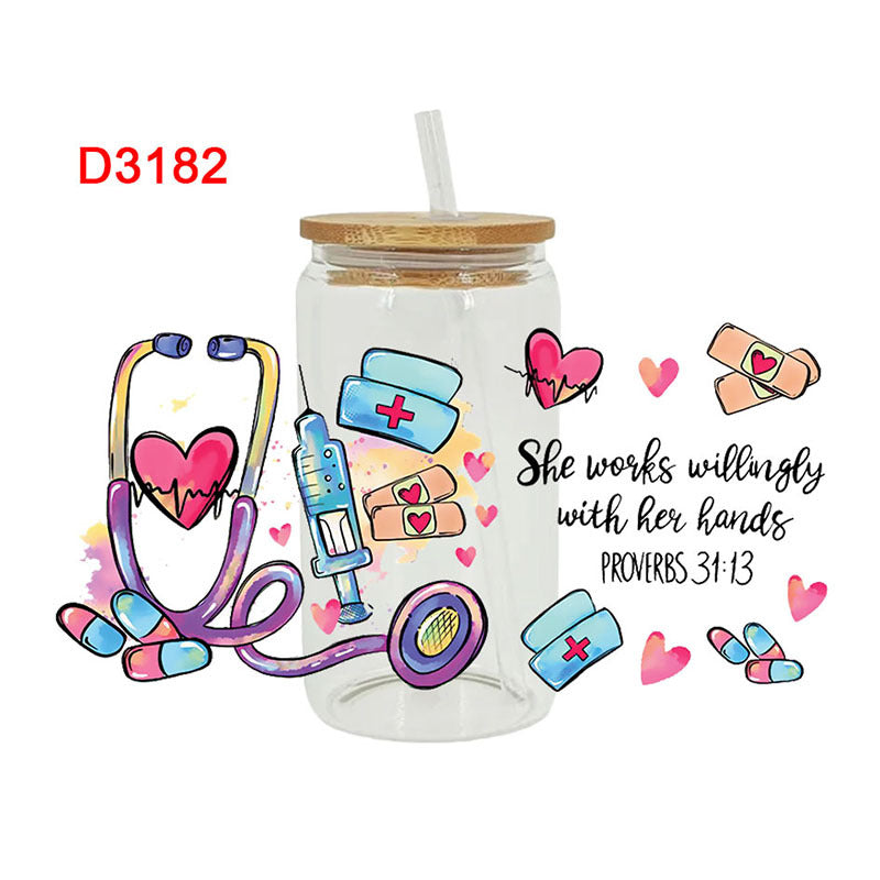 Wholesale UV Transfer Paste Glass Crystal Label Crystal Paste 16OZ UV DTF WRAPS 23cmX11cm