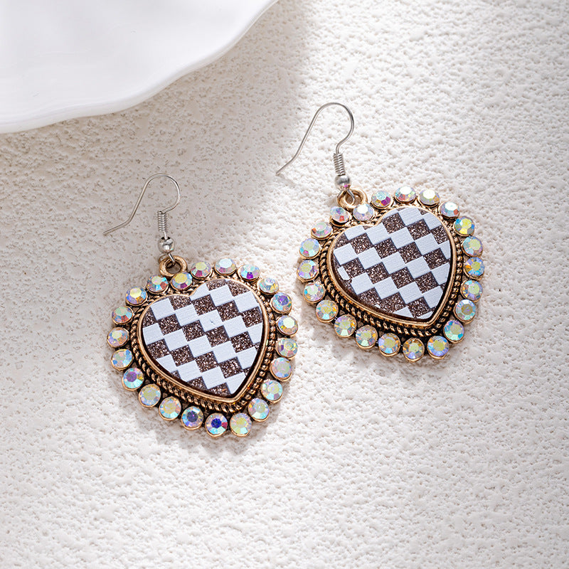 Wholesale Vintage Bohemian Turquoise Leopard Print Earrings