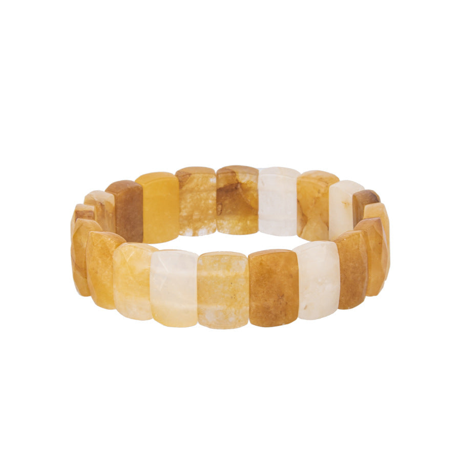 Wholesale Natural Stone Crystal Facet Semi-precious Stone Agate Bracelet