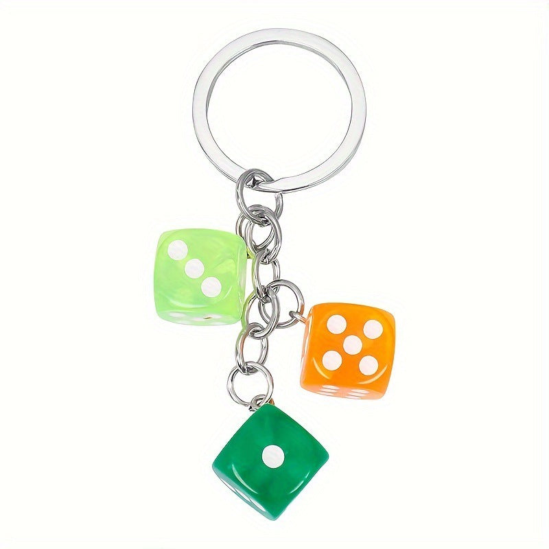 Wholesale Smiley Face Dice Number Personalized Keychain