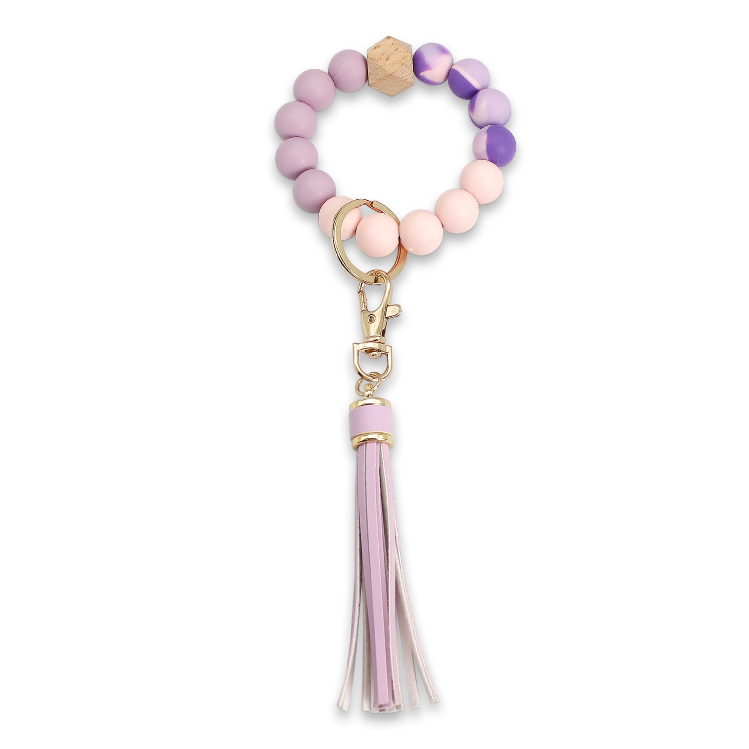 Wholesale Tassel Wood Beads Silicone Beads Wrist Keychain