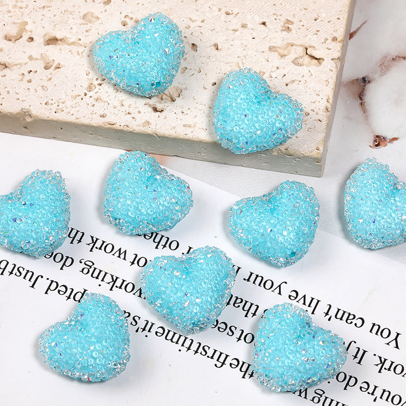 Wholesale 20pcs Colorful rhinestone soft candy heart-shaped rhinestone ball