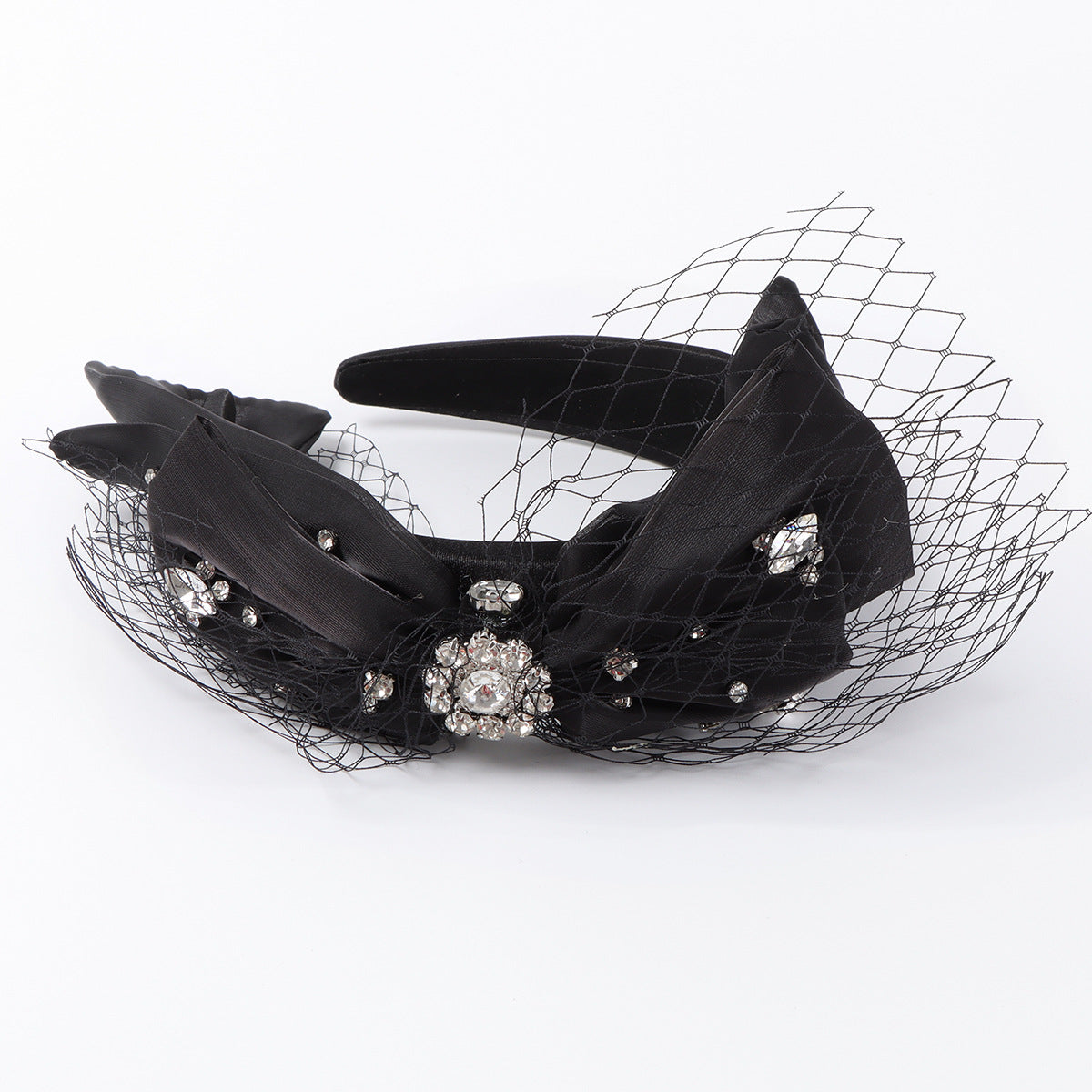 Wholesale Bow and Diamond Mesh Hairbands