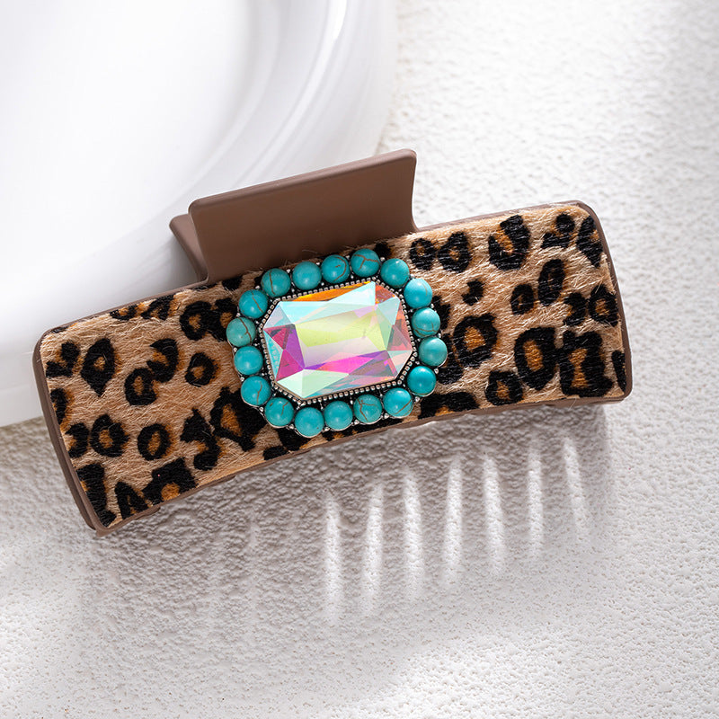 Wholesale Bohemian turquoise western style clip leather clip