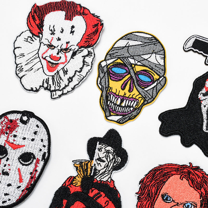 Wholesale Twill  Embroidered Patch y Clown Badge DIY Fashion Accessory for Coat Bag Hat