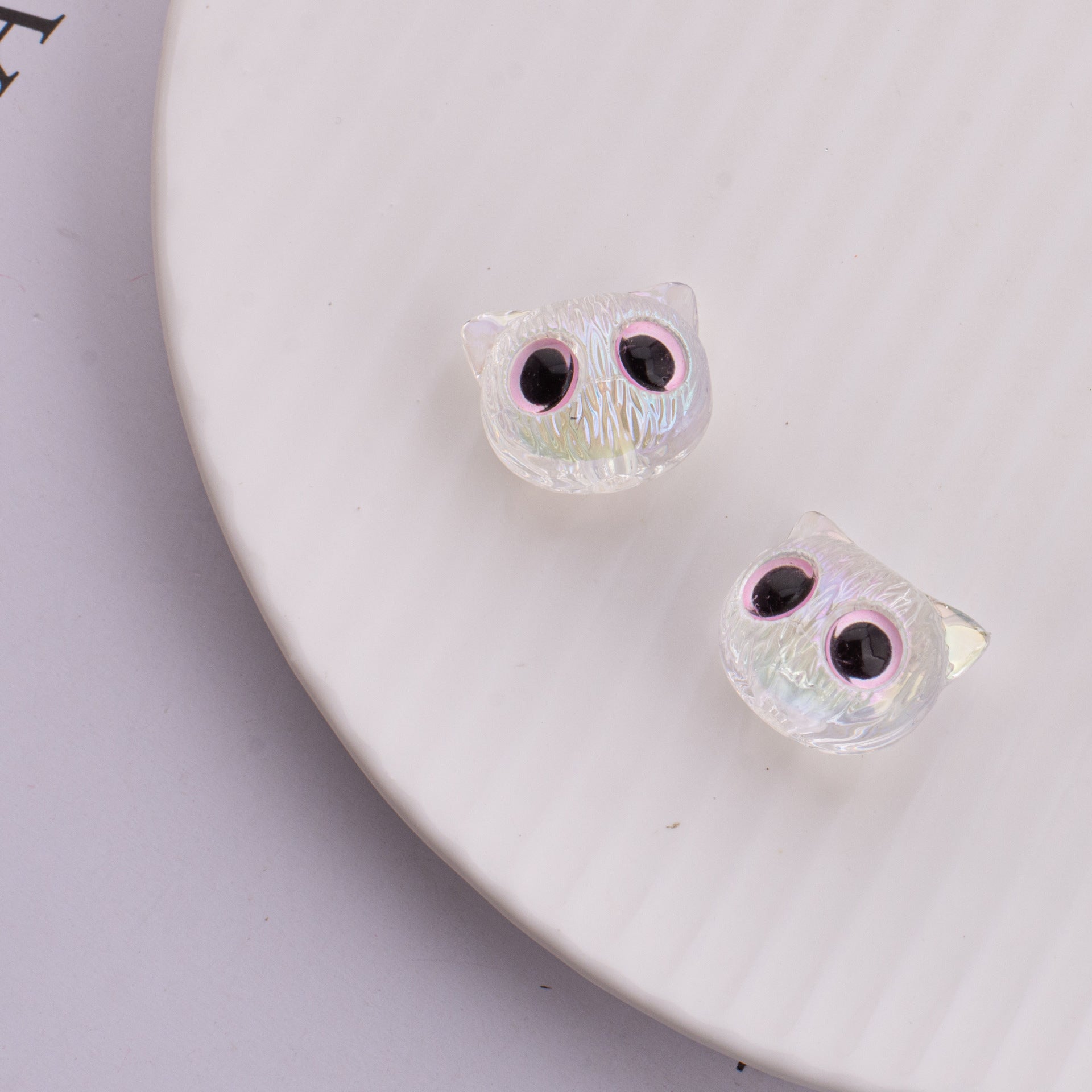 Wholesale 10PCS Vertical Hole Small House Acrylic Straight Hole Loose Beads