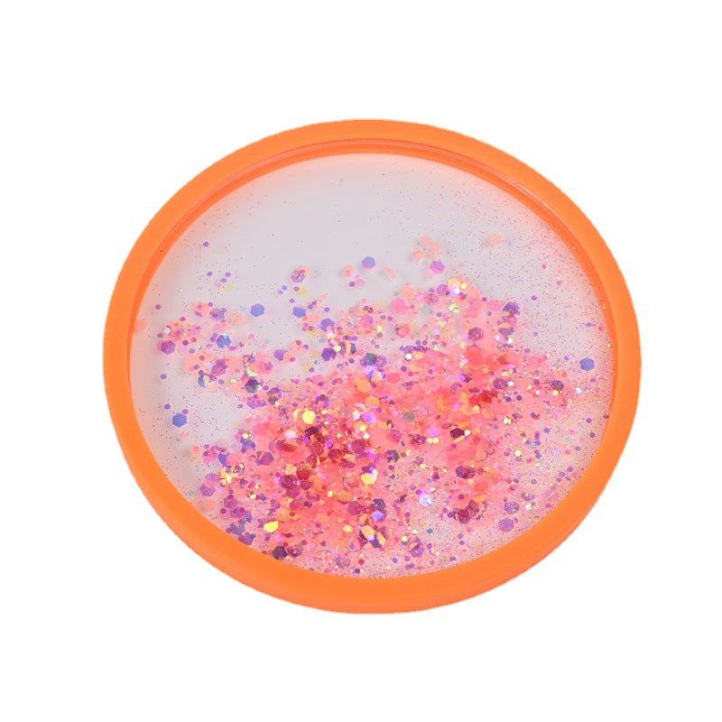 Wholesale Creative Glitter Quicksand Coaster, Acrylic, PC Insulated Non-slip Dining Table, Personalized Ornament