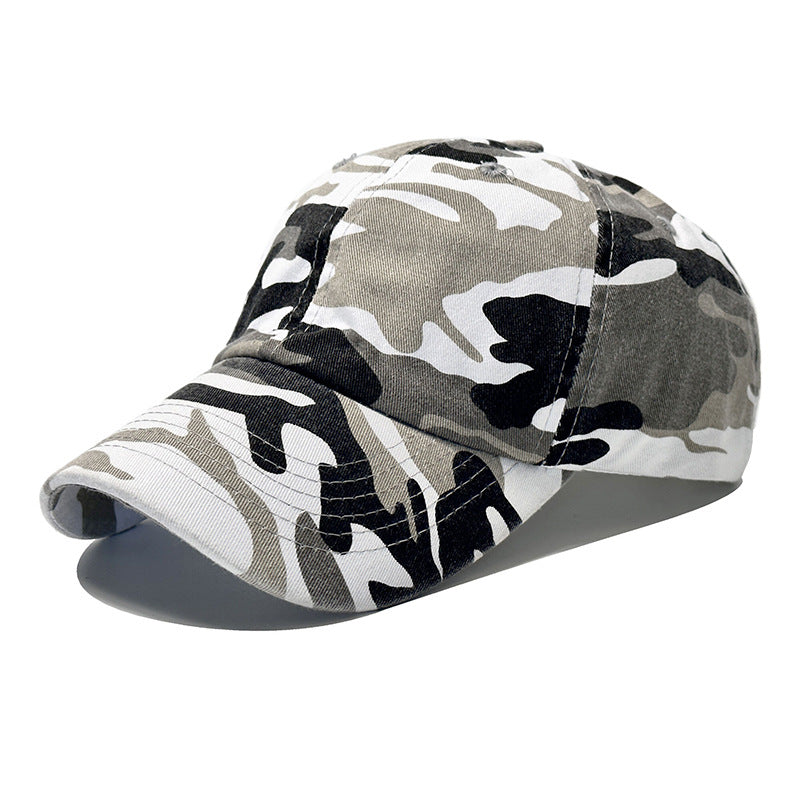 Wholesale Cotton Washed Denim Camouflage Curved Brim Baseball Cap