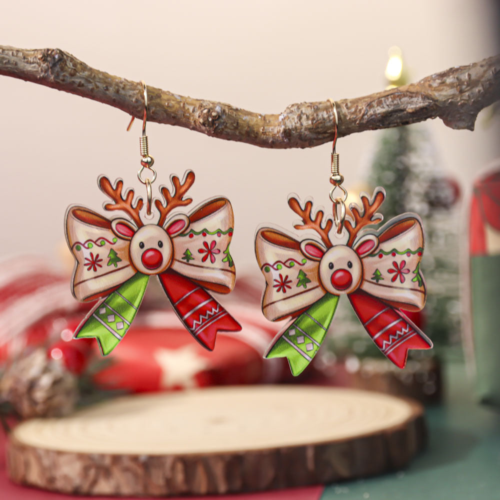 Wholesale Christmas bow earrings