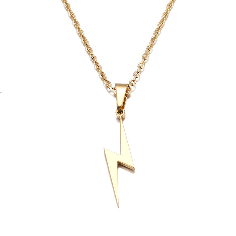 Wholesale Lightning Stainless Steel Pendant Necklace Clavicle Chain