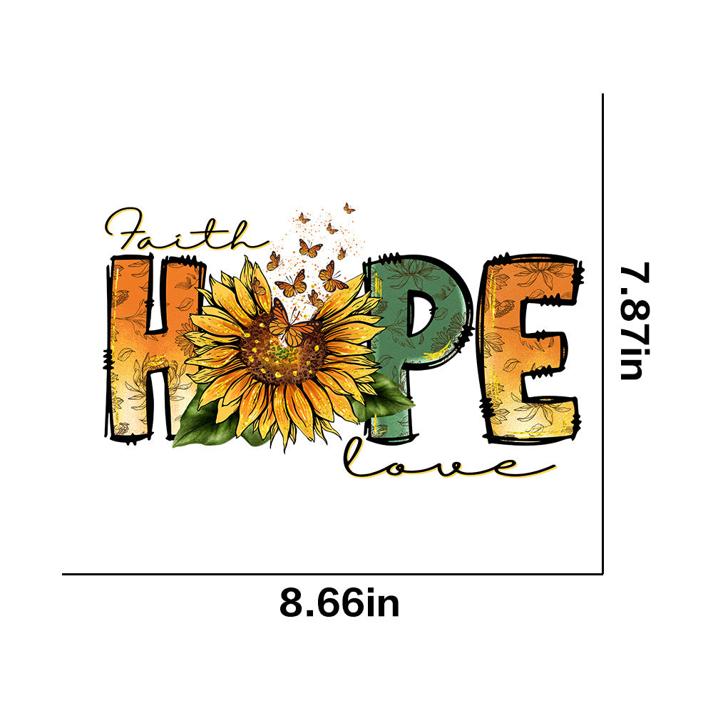 Wholesale 10pcs Butterfly and sunflower print UV DTF Ready to Press Transfers Wraps