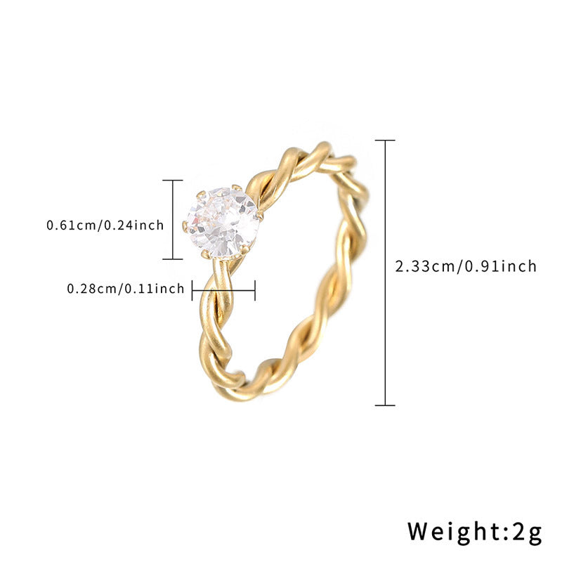 Wholesale Zircon Rose Gold Ring