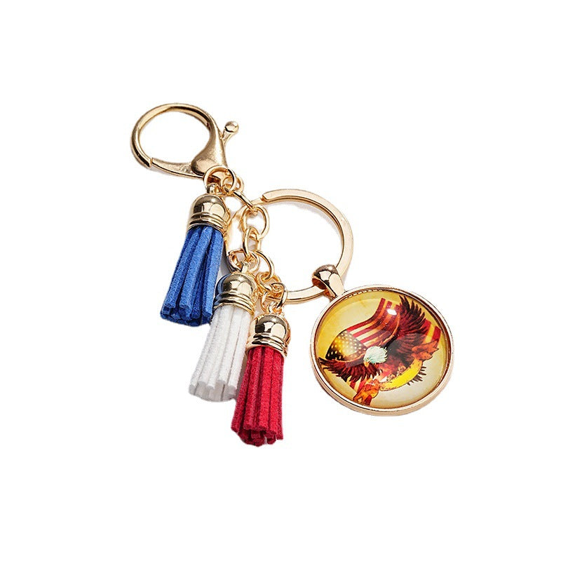 Wholesale Color Printing Eagle Time Gems Metal Keychains