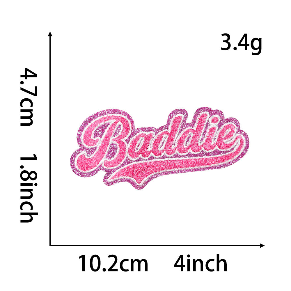 Wholesale Lucky Rabbit Themed Iron On Embroidered Patch Mixed Letters Fashion Accessory For Shoes Hats Boutique Gift