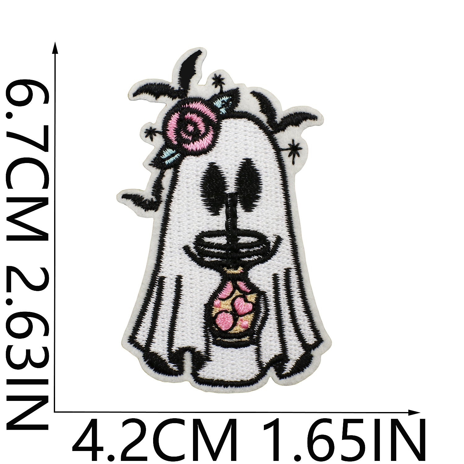 Wholesale Iron On Ghost Pumpkin Embroidery Patch Cute Witch Applique For Clothing Holiday Craft Supply For DIY Decor