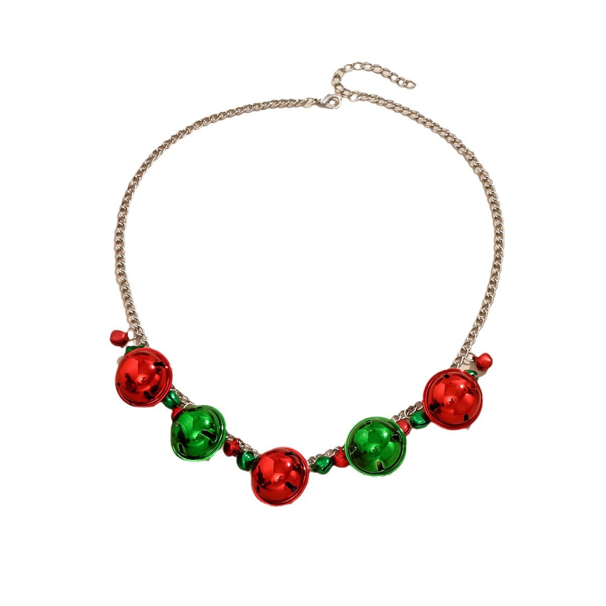 Wholesale Christmas Colorful Bell Bracelet Earrings Necklace Set