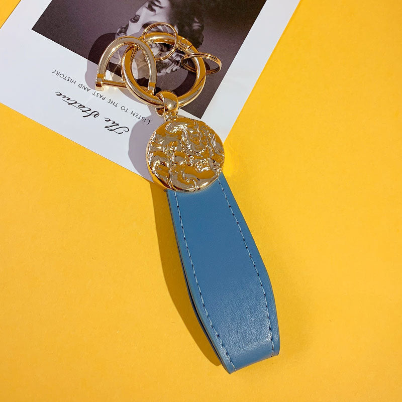 Wholesale PU Leather Year of The Dragon Keychain