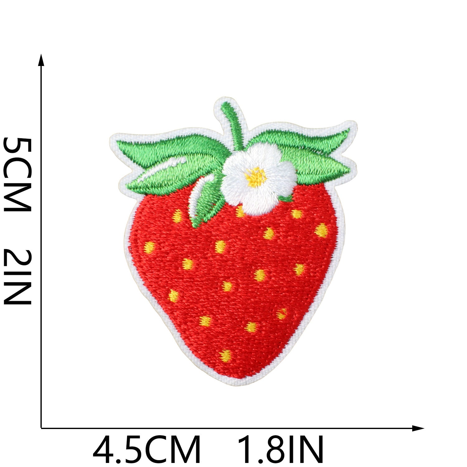 Wholesale Cream Strawberry Iron On Embroidery Patch For Kids Clothing Cute Fruit Applique Decorative Sew On DIY Craft Gift And Boutique Resale