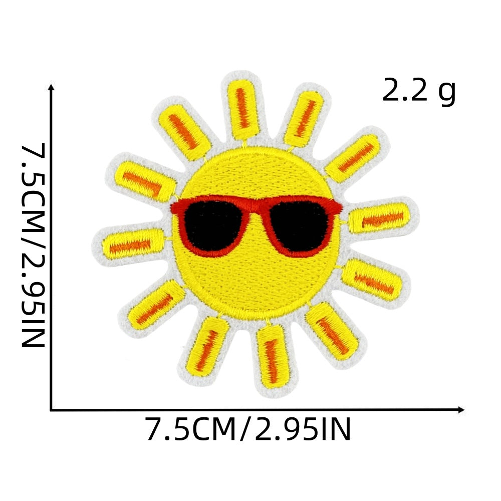 Wholesale DIY Embroidery Patch Cute Hawaiian Party Hat Clothes Decoration FS