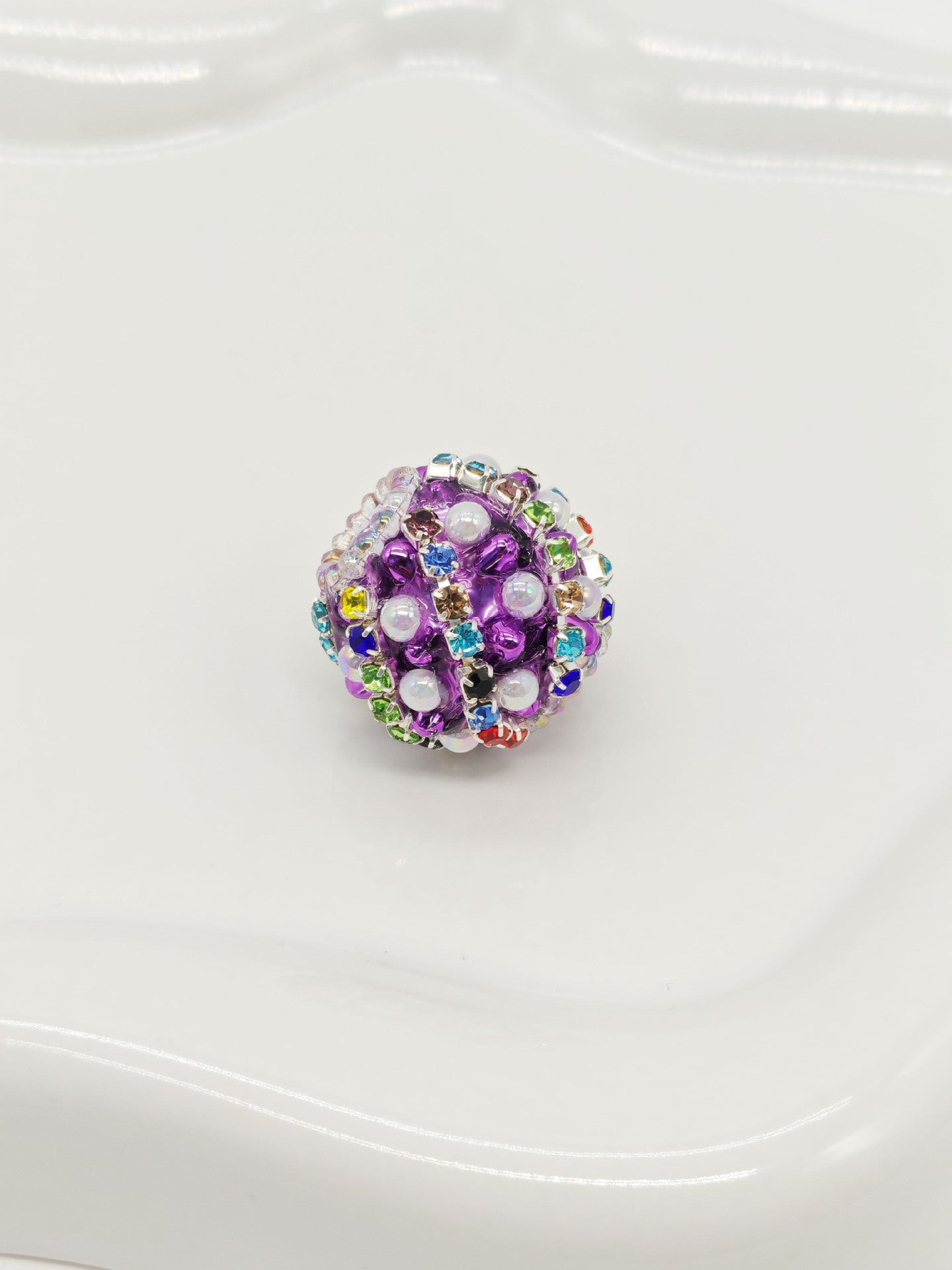 Wholesale 10pcs drill ball colored straight hole Acrylic Beads
