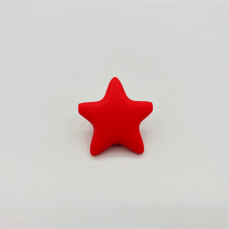 Wholesale10PCS  Pentagram DIY Silicone Beads