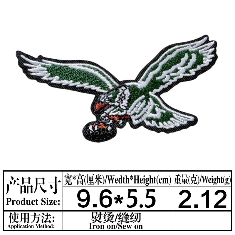 Wholesale Sports Meet Embroidered Fabric Patches for Clothing and Rugby Apparel