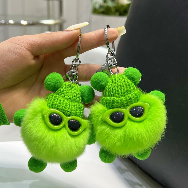 Wholesale Cute Cartoon Plush Ball Keychains