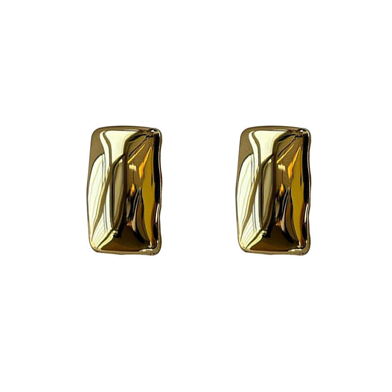 Wholesale Exaggerated Copper Plated Geometric Square Gold Earrings