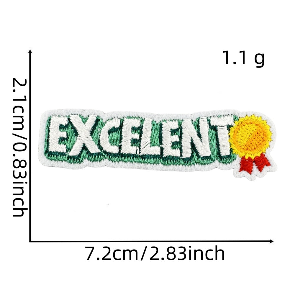 Wholesale Funny English Word Polyester Embroidered Patch Trendy Fashion Accessory For Clothing Gift For DIY And Boutique Resale