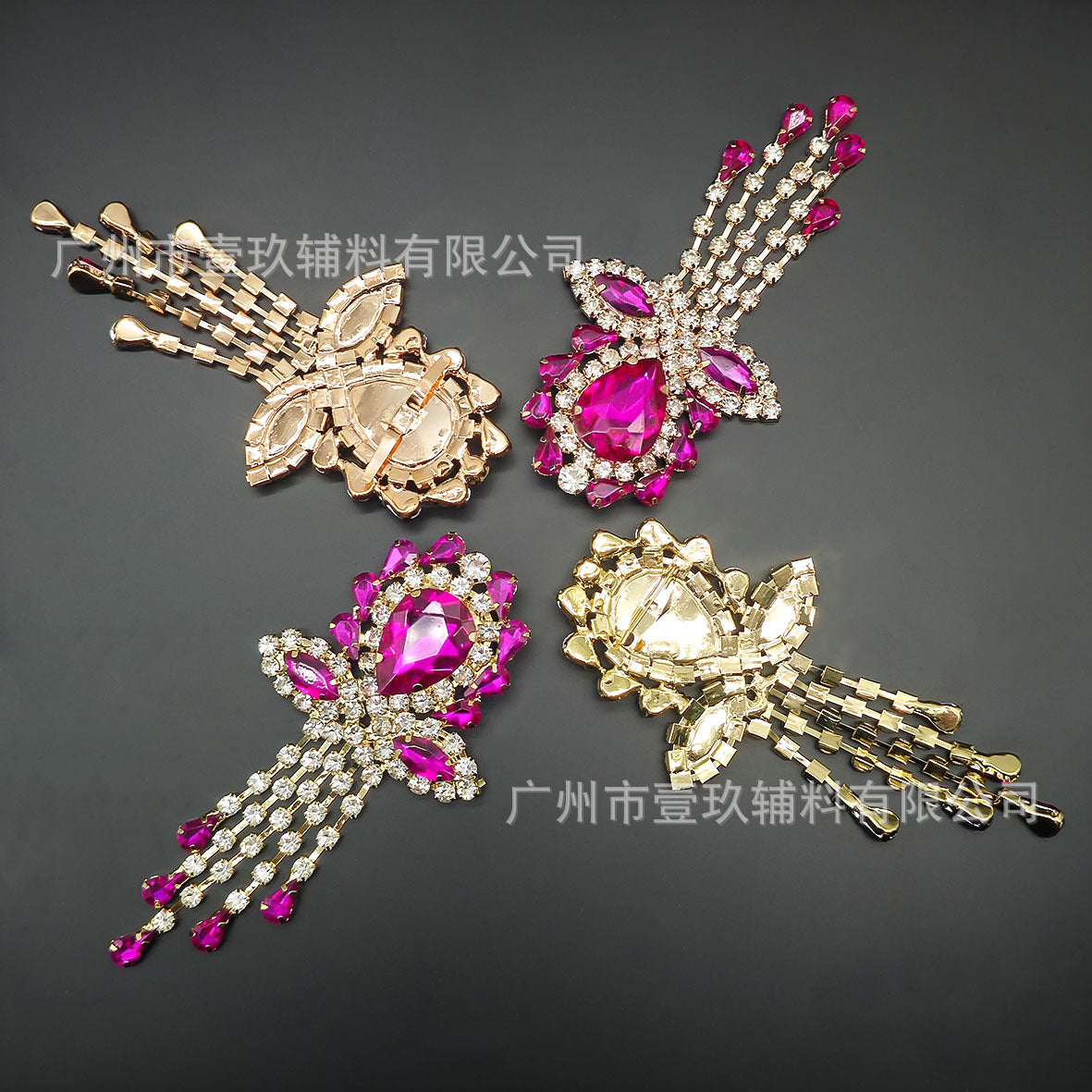 Wholesale 5. 5CM Waterdrop Diamond Crystal Tassel DIY Patches