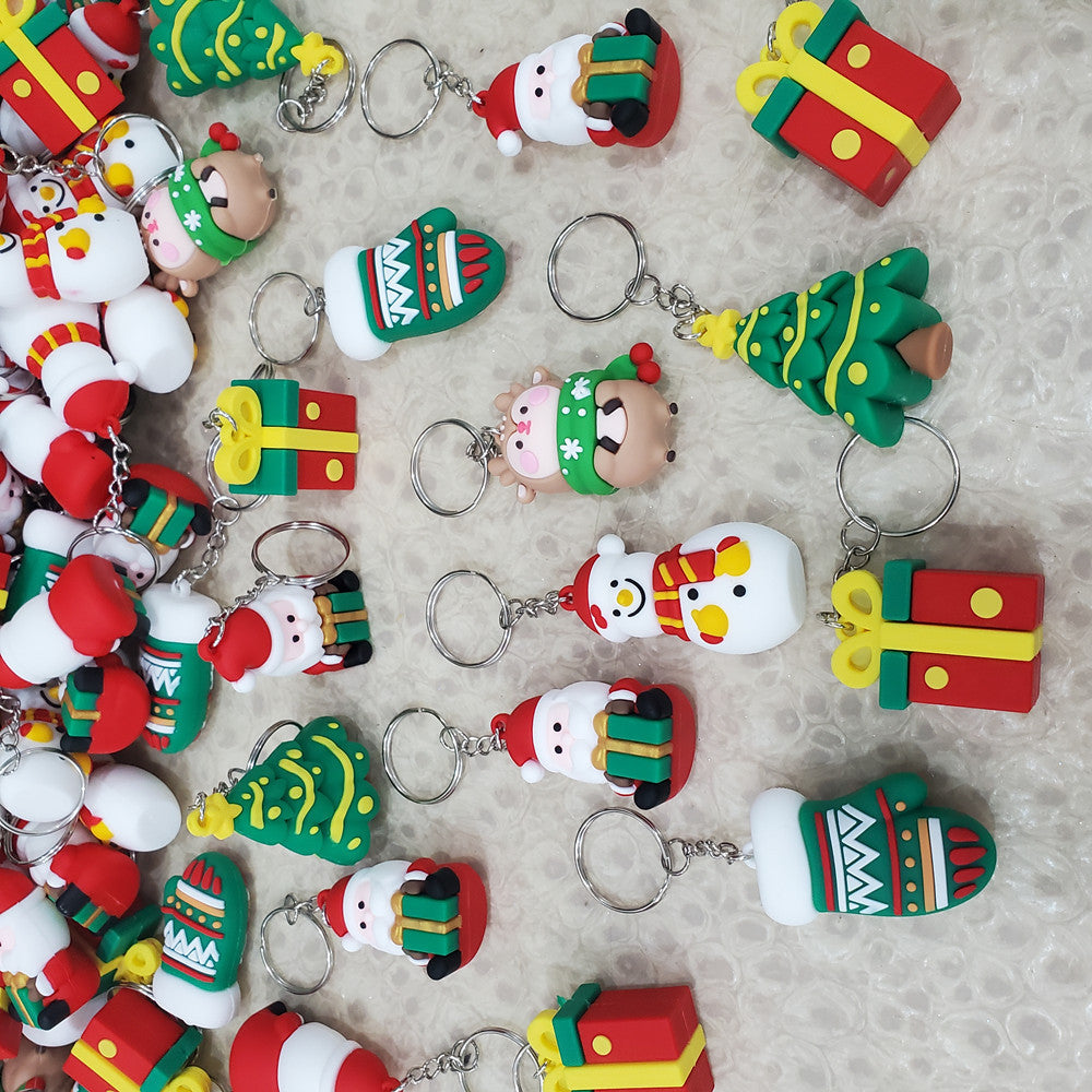 Wholesale Resin Christmas Doll Keychain Decorative Accessories Random
