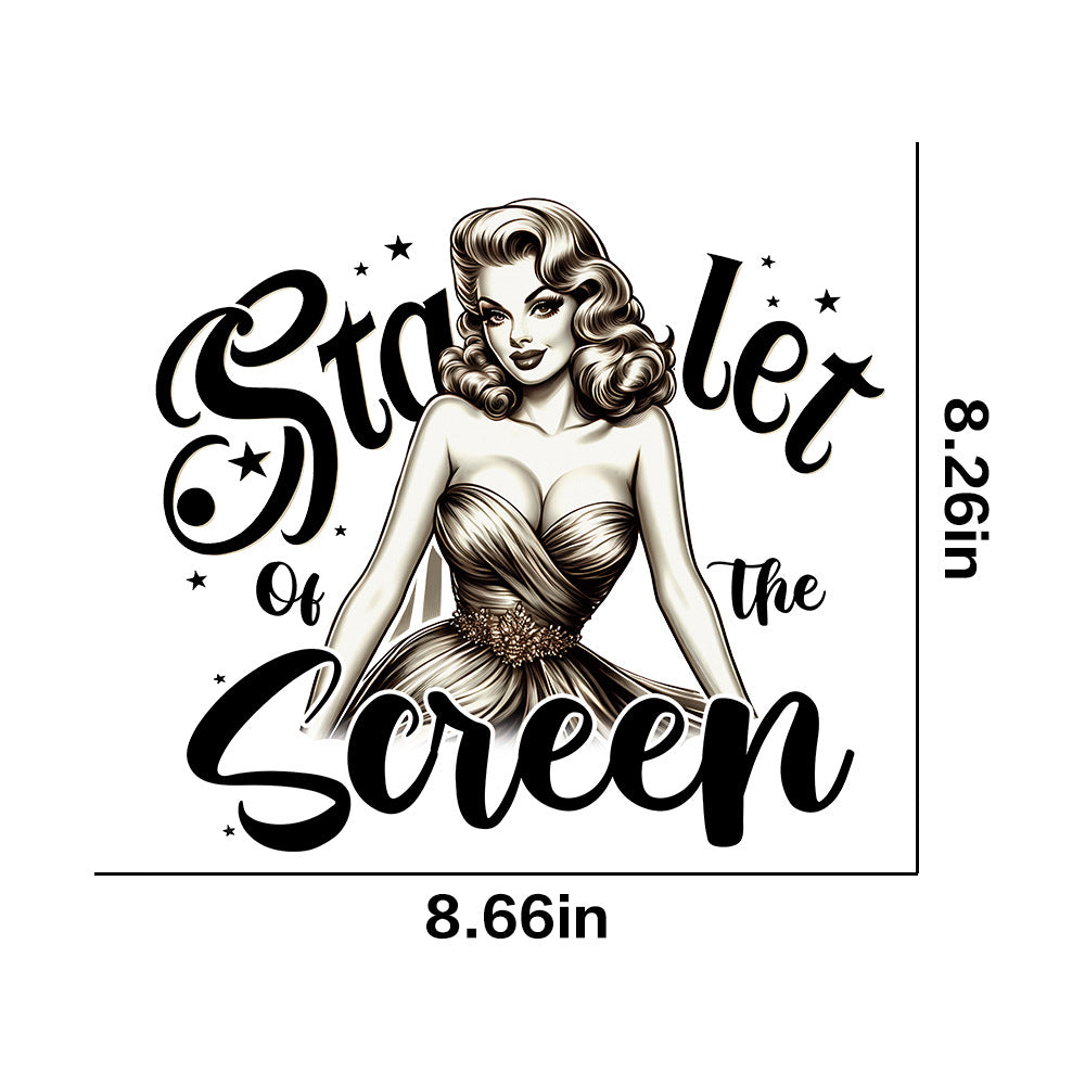 Wholesale 10pcs Retro poster girl UV DTF Ready to Press Transfers Wraps