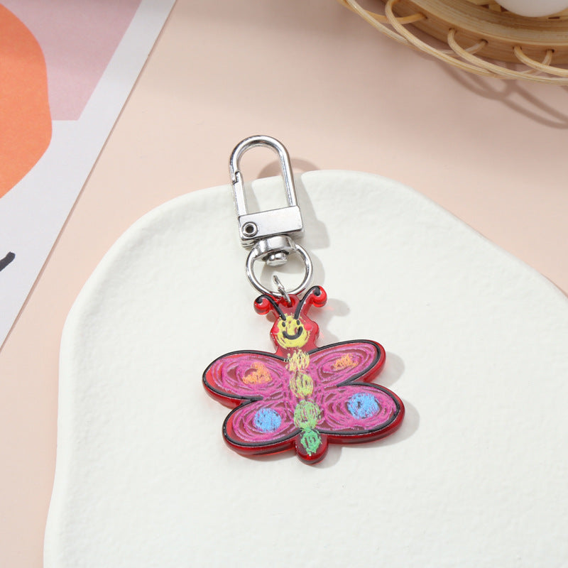 Wholesale Colorful Butterfly Rainbow Keychain