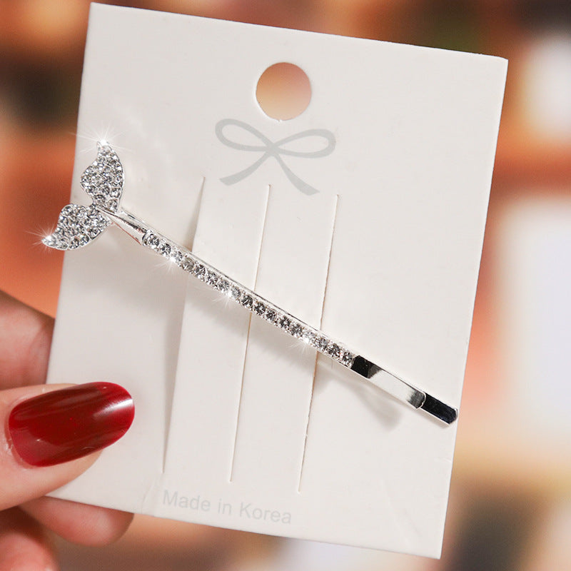 Wholesale Diamond Inlaid Snowflake Bow Hair Clips